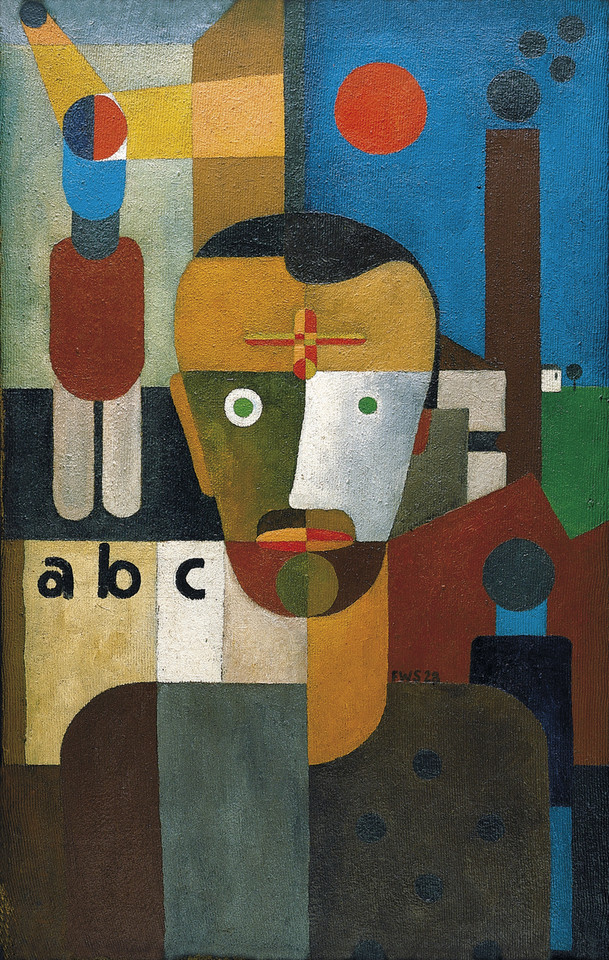 Wilhelm Seiwert, Selbstbildnis, 1928,olej, płótno, Von der Heydt-Museum, Wuppertal