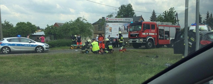 Wypadek na skrzyżowaniu  w Reńskiej Wsi