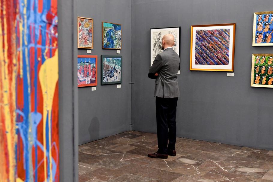 Wystawa 75 prac Edwarda Dwurnika z okazji 75. urodzin artysty. Sandomierz, listopad 2018 r.