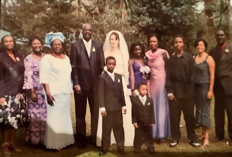 Left to right: Gladys Mboya (widow of late Peter Mboya) Justice Maureen Odero, Aunt Rose Olende,Tom Mboya jnr and Wife Samantha, TJ Mboya and Simon Mboya, Susan Kidero, LeeMboya, Sigrid and husband Lucas Mboya.