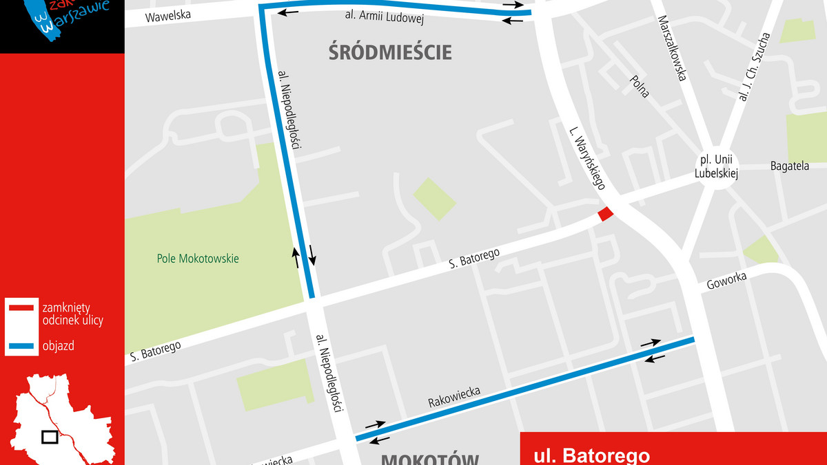 Budowa torowiska tramwajowego na Tarchominie, naprawa wiaduktów i prace kanalizacyjne na Woli, wymiana nawierzchni, remont magistrali ciepłowniczej i kręcenie filmu w Śródmieściu. Zapowiada się kolejny weekend pełen utrudnień w Warszawie. Podpowiadamy, gdzie zmieni się organizacja ruchu.