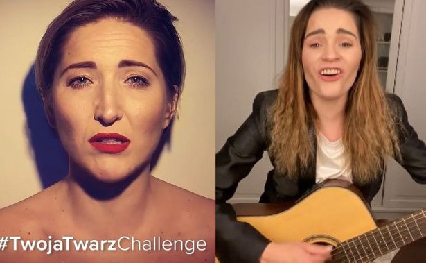 Magda Steczkowska i Ewelina Lisowska w #twojatwarzchallenge