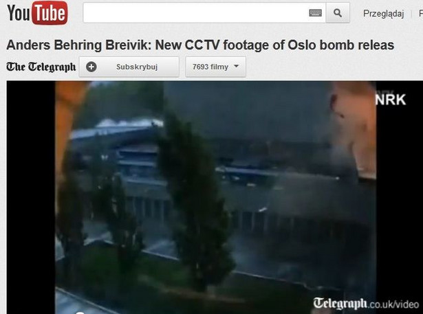 Ujawnili nagranie z zamachu Breivika. Zobacz VIDEO