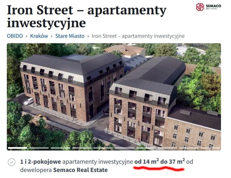 Apartamenty Iron Street można znaleźć m.in. na Obido.