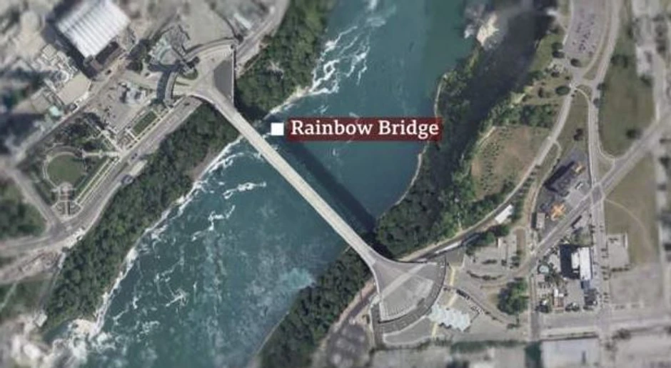 Most Duga na Nijagarinim vodopadima