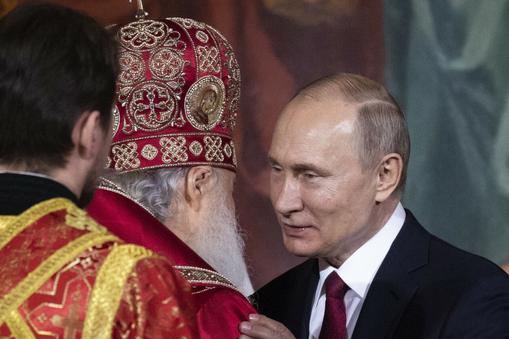 Prezydetn Rosji Władimir Putin i patriarcha Cyryl