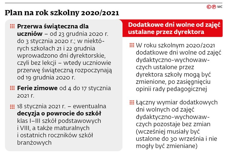 Plan na rok szkolny 2020/2021