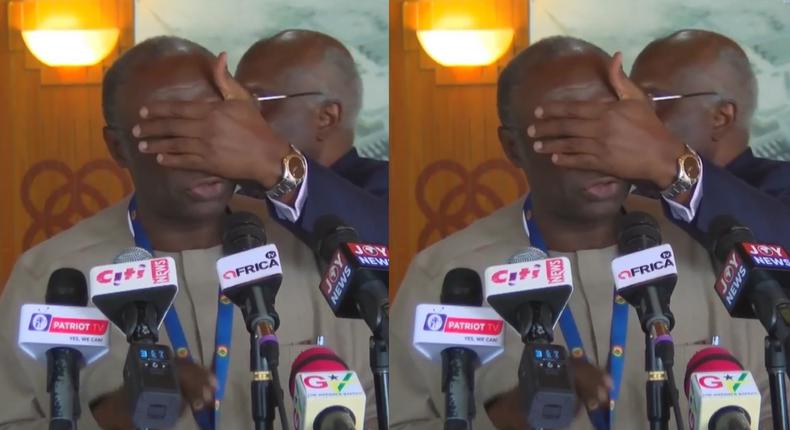 K.T Hammond blinds Kwabena Donkor while addressing press conference