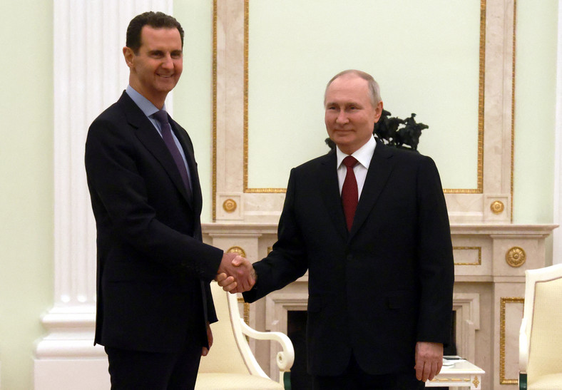 Prezydent Rosji Władimir Putin i syryjski dyktator Baszar al-Assad na Kremlu w Moskwie, 15 marca 2023 r.