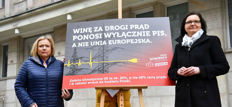 "Wina PiS". Lewica ostro o cenach prądu i nowej kampanii billboardowej