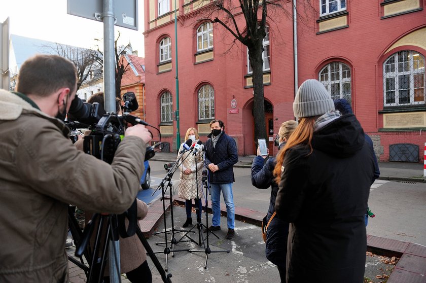 Konferencja pod Prokuraturą Rejonową w Świdnicy