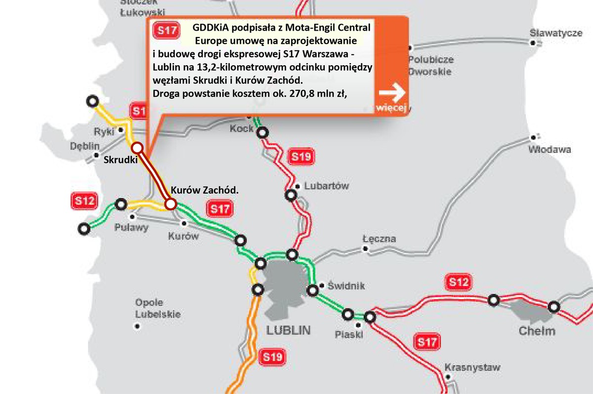 S17 - Skrudki - Kurów Zachód