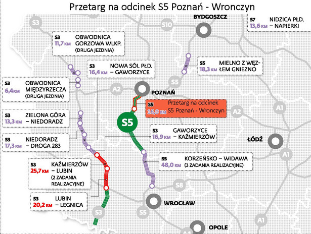 Przetarg na odcinek S5 Poznań - Wronczyn