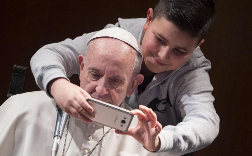 Selfie z papieżem