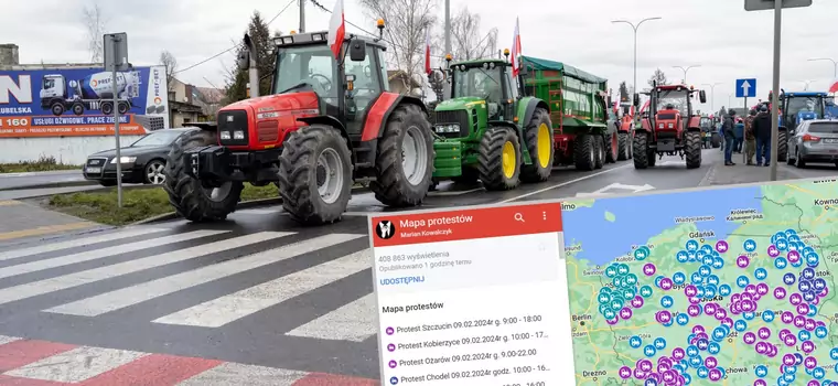 Dziś cała Polska stanie. Od rana paraliż dróg przez protest rolników [MAPA]