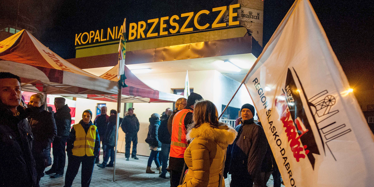 Protest Górników kopalni Brzeszcze