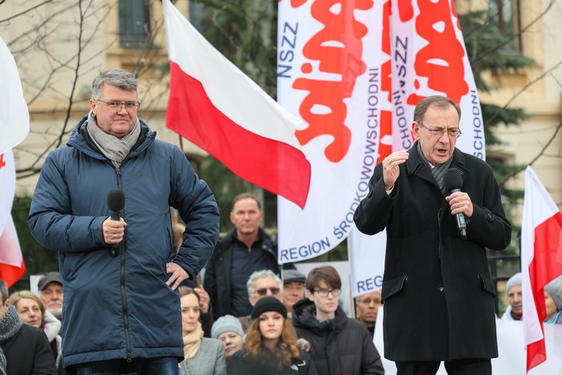 Maciej Wąsik (L) i Mariusz Kamiński (P)