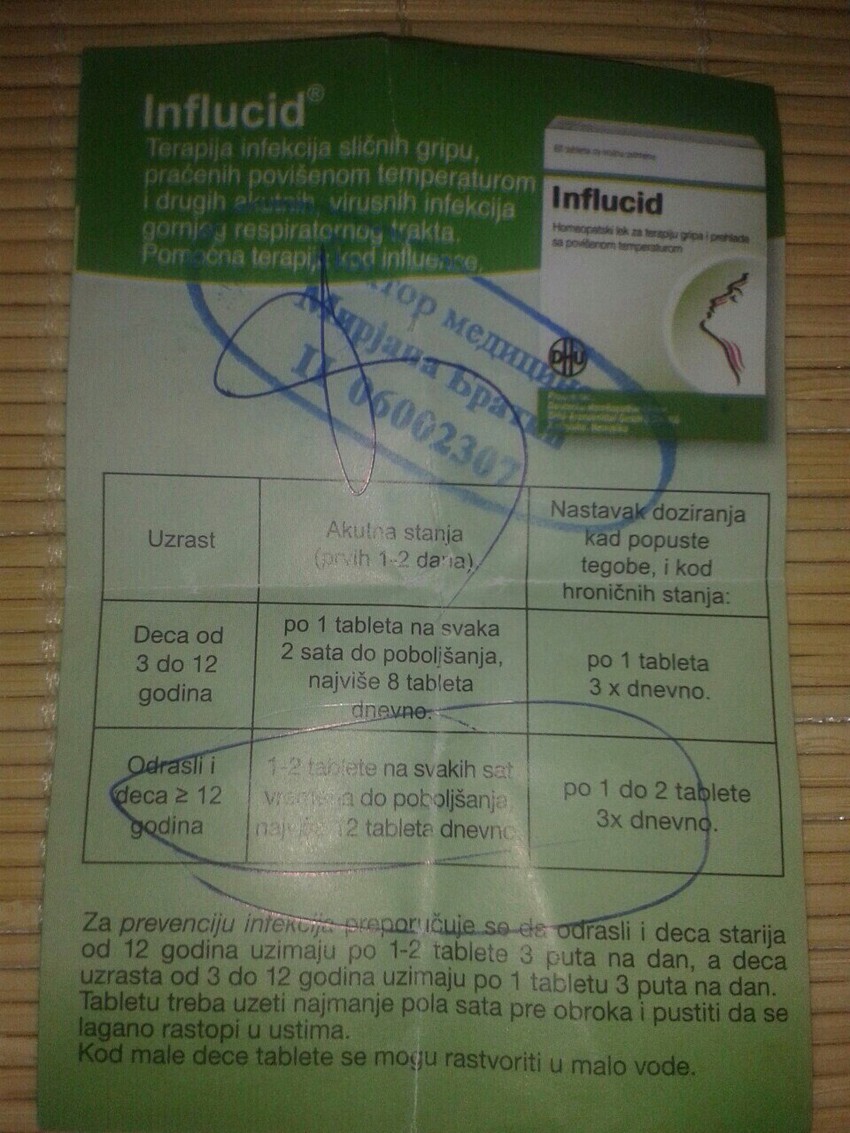 Reklamni flajer sa pečatom doktora