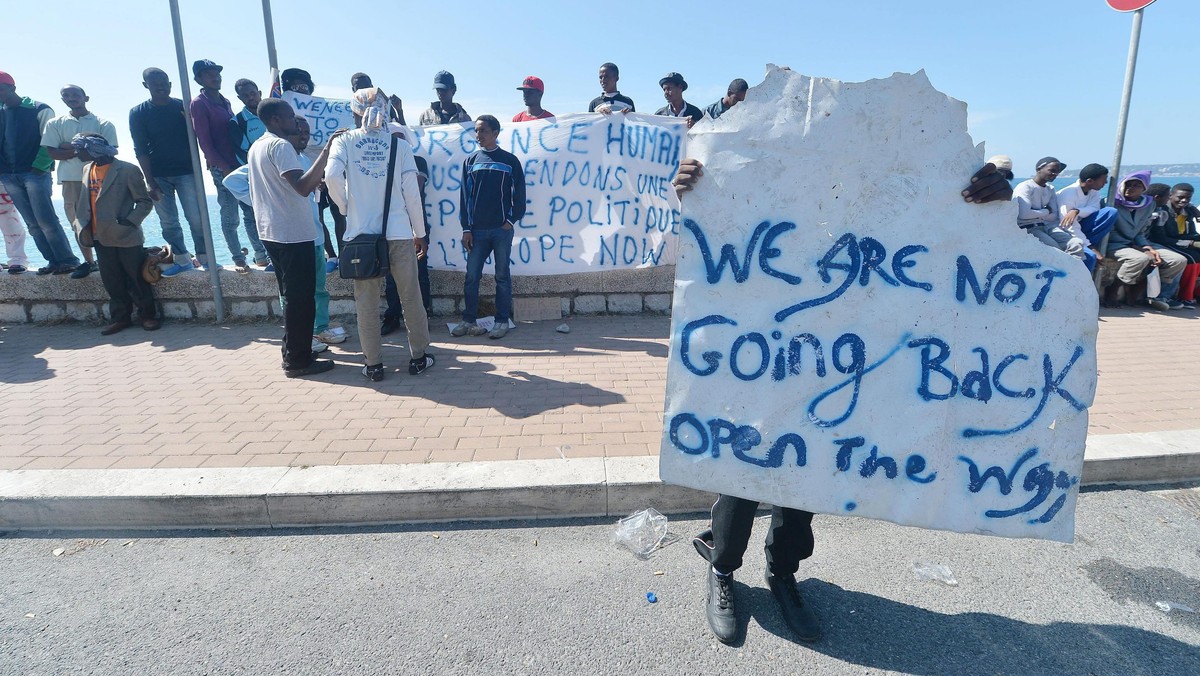 ITALY MIGRANTS  (Migrants at the Italy-France border in Ventimiglia)