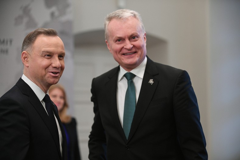 Prezydent Andrzej Duda i prezydent Litwy Gitanas Nauseda