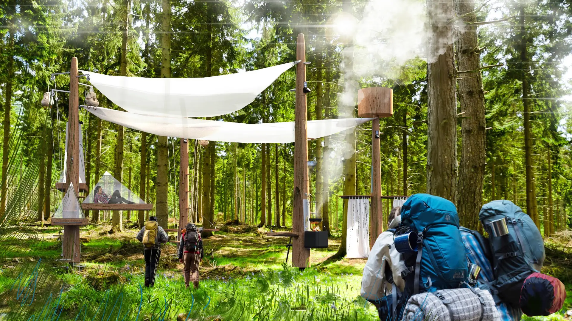 Ten hotel nie ma ścian i jest w środku lasu. Czym wyróżnia się polski projekt Human Forest?