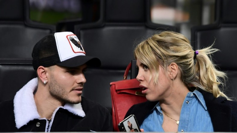 Argentine Mauro Icardi, pictured with wife Wanda Nara, who is his agent, has been in a standoff with Inter Milan over his contract