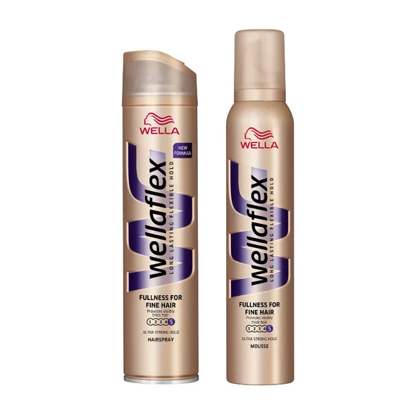 Wella Wellaflex Fullness for fine hair lakier i pianka