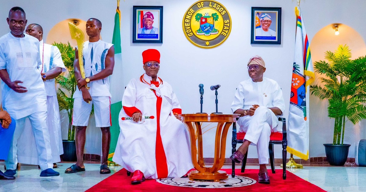 Oba of Benin visits Sanwo-Olu in Lagos, says Tinubu's presidency God-willed - Vimarsana News