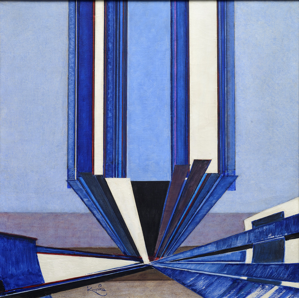 František Kupka, "Kształt niebieski A II" (1919–1924; Robert Runták sbírka  Olomouc)