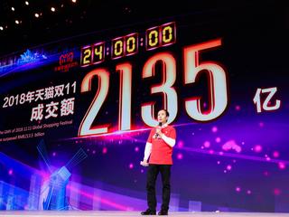 Daniel Zhang, szef Alibaby. Szanghaj, 11 listopada 2018 r.
