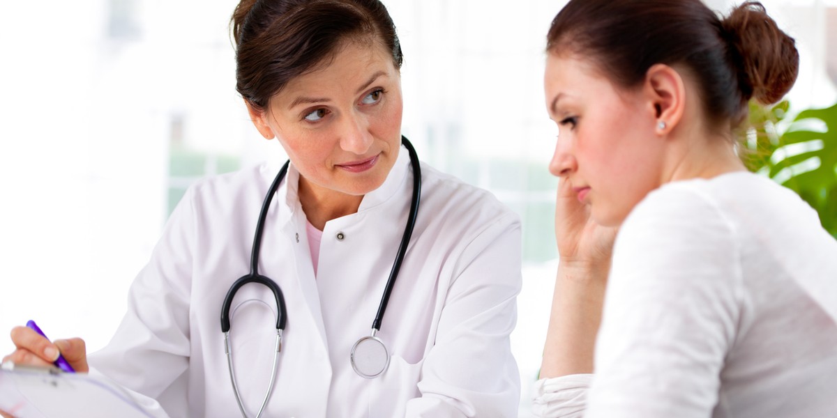 doctor with female patient