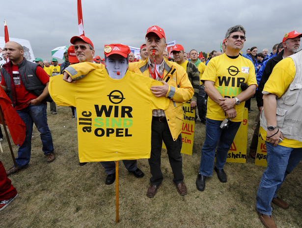 protest pracowników Opla