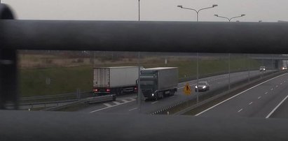 Szok! Jechał ciężarówką pod prąd autostradą A2