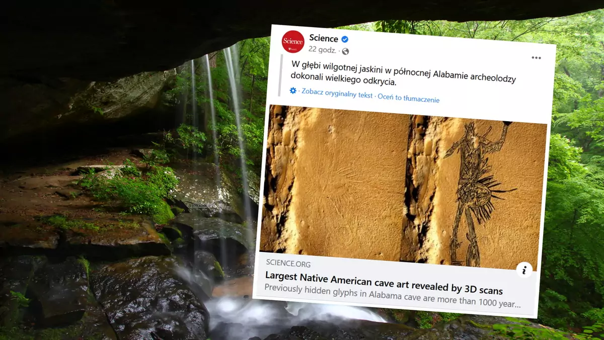 Dzięki skanom 3D odkryto największą sztukę jaskiniową w Ameryce Północnej (Fot. Science/Facebook)