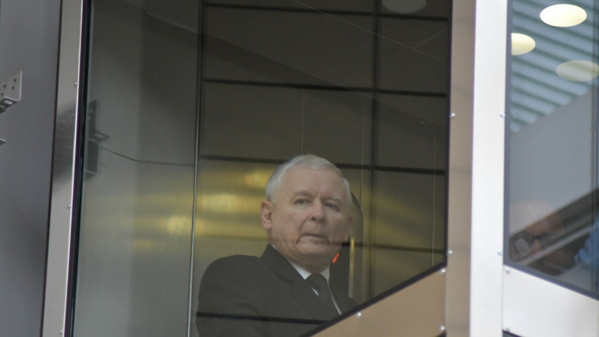 Jarosław Kaczyński podczas wizyty w Poznaniu