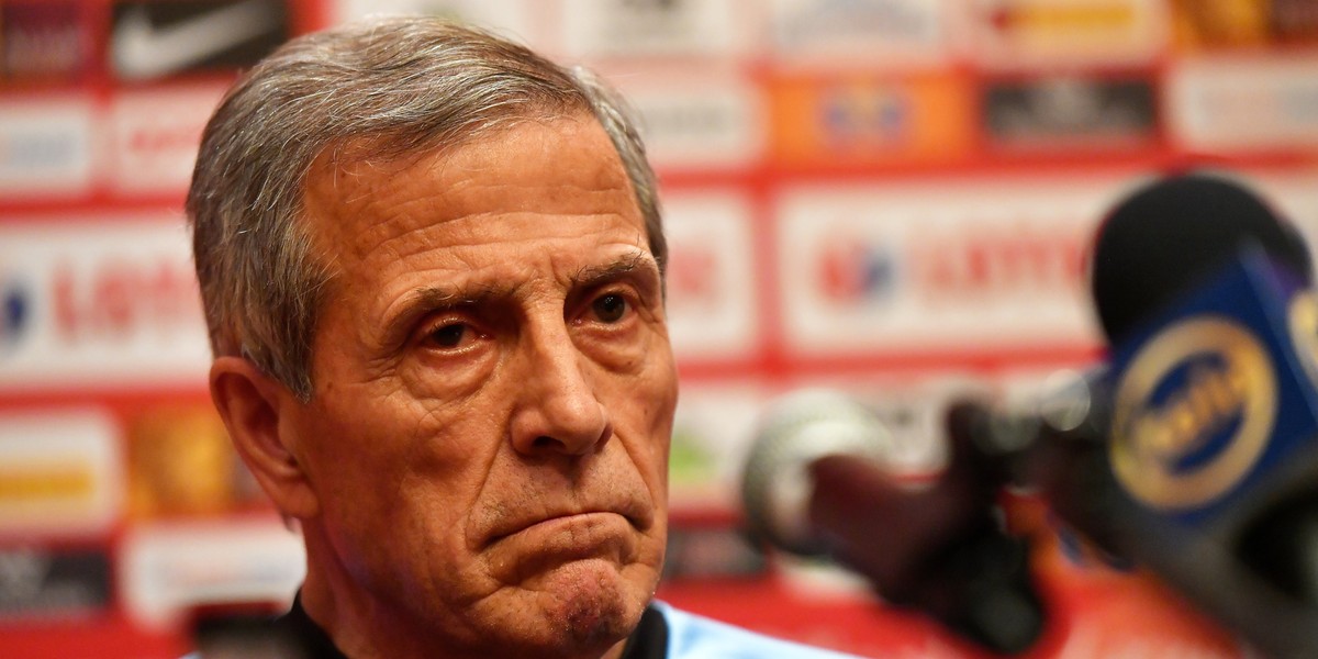 Oscar Tabarez, trener reprezentacji Urugwaju, rozbawił ...