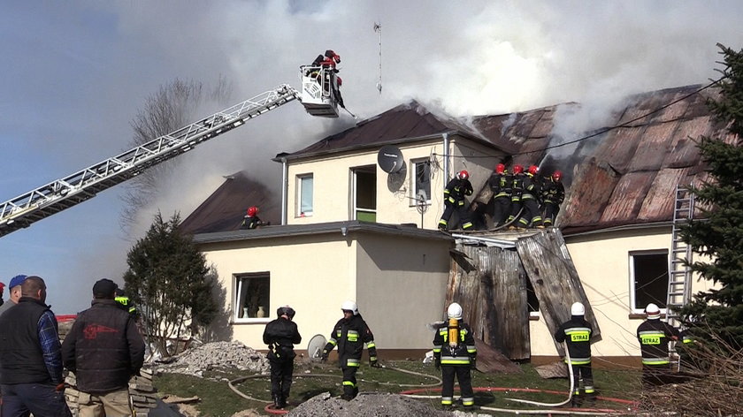 Pożar plebanii w Skrzatuszu