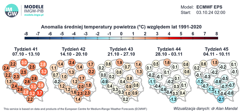 Od trzeciej dekady października zacznie robić się coraz chłodniej