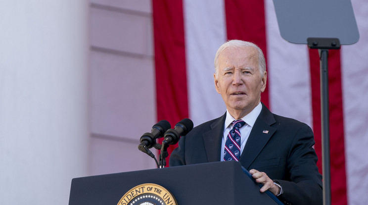 Joe Biden otthona közelében demonstráltak a palesztinpárti tüntetők /Fotó: EPA/BONNIE CASH / POOL