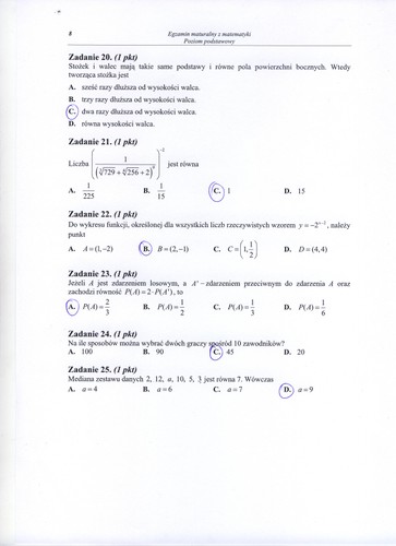 Matura 2014 z matematyki - rozwiązania