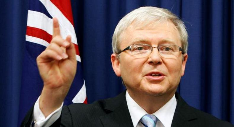 Australia's former PM Rudd throws hat in ring for top U.N. job