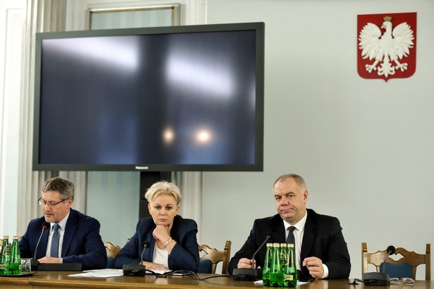 Jacek Sasin, Krystyna Skowrońska i Janusz Cichoń, PAP/Marcin Obara