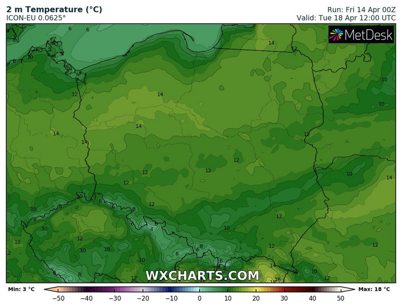 Temperatura ustabilizuje się na przeciętnym poziomie. W większości kraju popołudnia przyniosą 10-15 st. C.