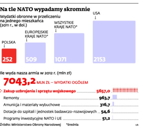 Na tle NATO wypadamy skromnie