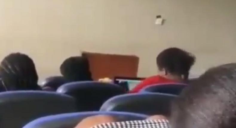 Student watching porn in class