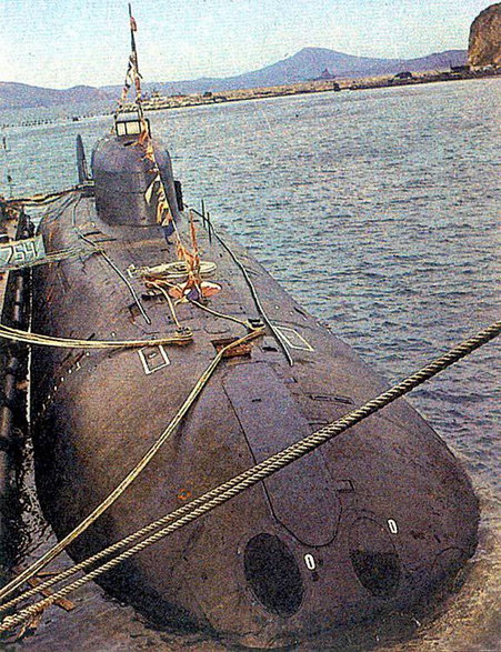 Radzieckie okręty projektu 671 pierwszej serii były uzbrojone w sześć dziobowych wyrzutni torpedowych kal. 533 mm