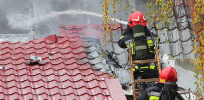 Pożar domku wielorodzinnego na Sadybie