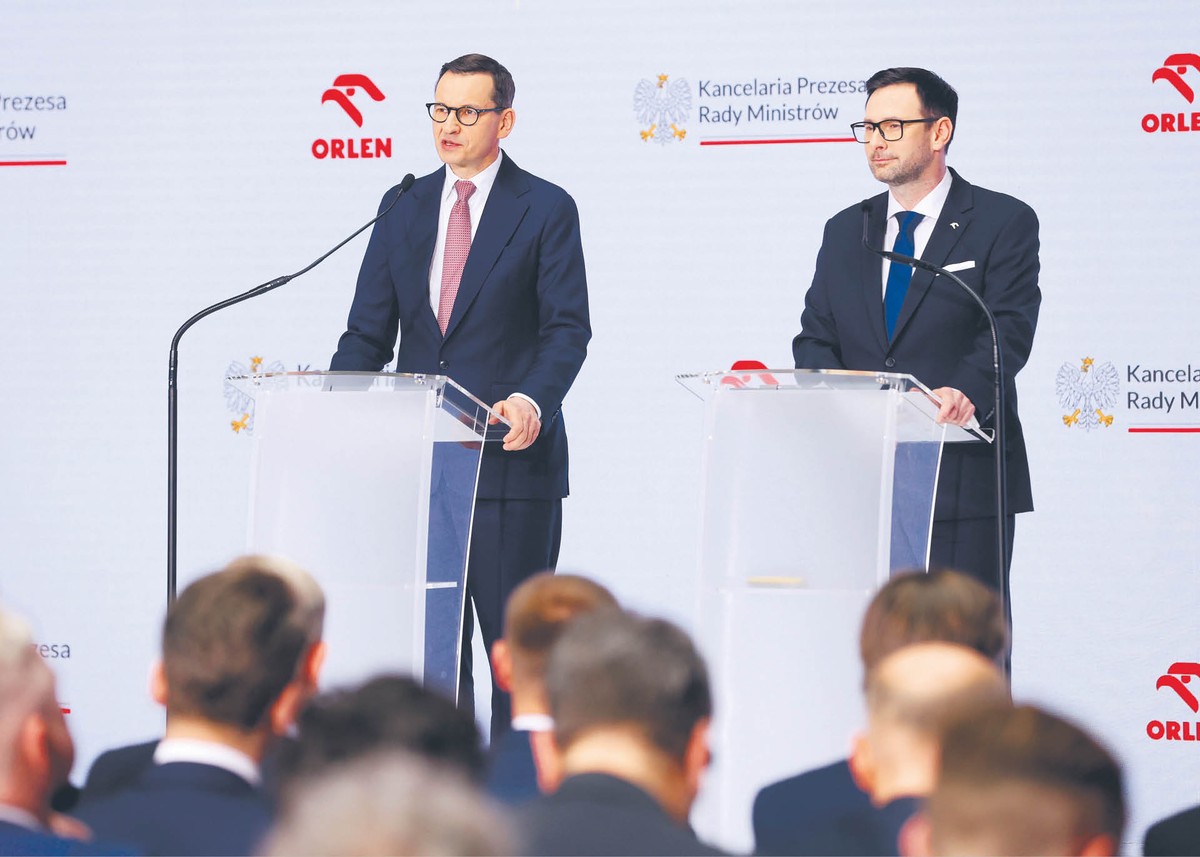 Premier Mateusz Morawiecki i Daniel Obajtek, prezes Orlenu, razem ogłaszali wczoraj najnowsze decyzje dotyczące inwestycji w SMR