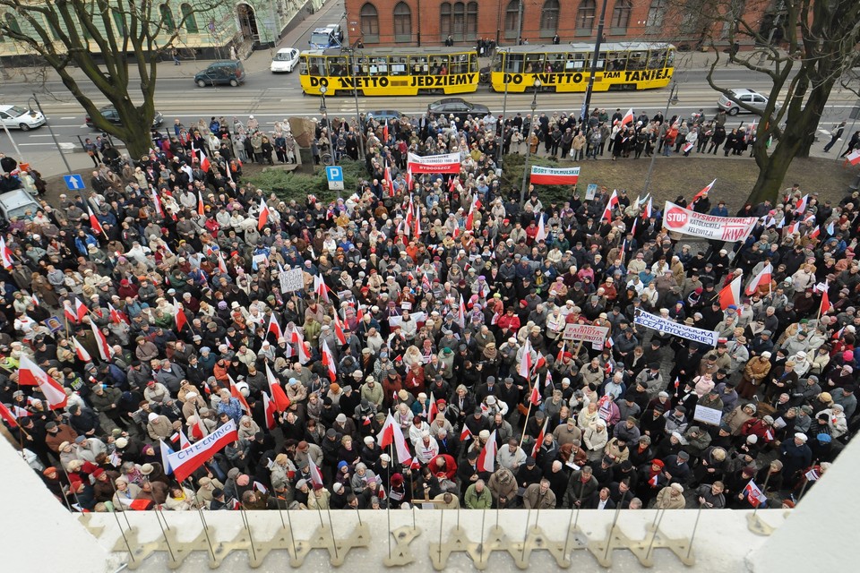 Manifestacja zwolenników TV Trwam