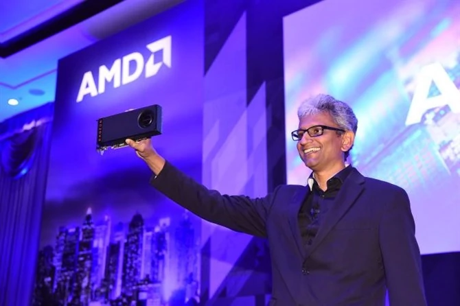 Raja Koduri z AMD prezentuje Radeona RX 480